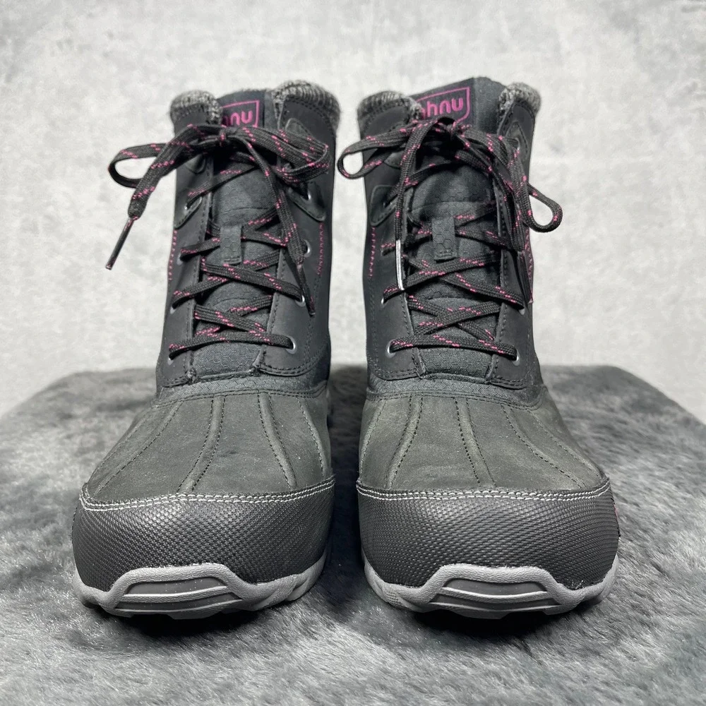 Ahnu‎ Northridge Winter Boots Womens 9.5 Black Waterproof Insulated Vibram READ